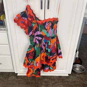 Colorful One Shoulder Dress